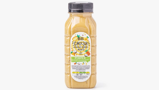 Смузи "Ананас-кокос-манго", 250 мл