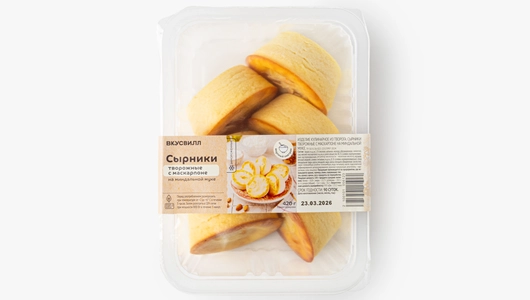 Сырники творожные с&nbsp;маскарпоне на&nbsp;миндальной муке, зам.