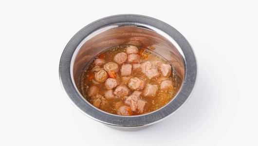 Корм полнорац. для кошек с чувств.пищевар. в соусе с цыпленком и доб. овощей 85г, BOWL WOW