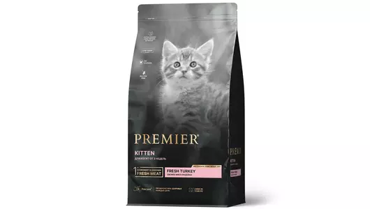 PREMIER Cat Kitten Turkey Корм сух.индейка д/котят 400г