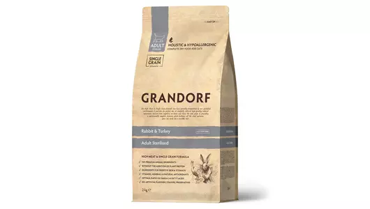 GRANDORF Adult Sterilized Rabbit&Turkey Корм сух.кролик,индейка д/стерилизованных кошек 2кг
