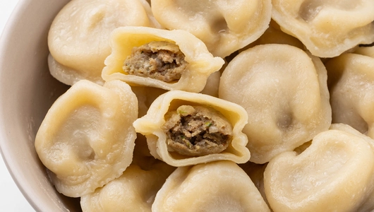 Пельмени "по-кавказски" с говядиной и цыпленком-бройлером