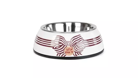 ZooZooZoo Миска для животных металлическая на подставке, бело-коричневая, XS, 220мл, 11см ZooZooZoo Миска для животных металлическая на подставке, бело-коричневая, XS, 220мл, 11см