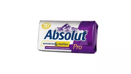 Мыло туалетное антибактериальное Absolut Pro Серебро 90&nbsp;г
