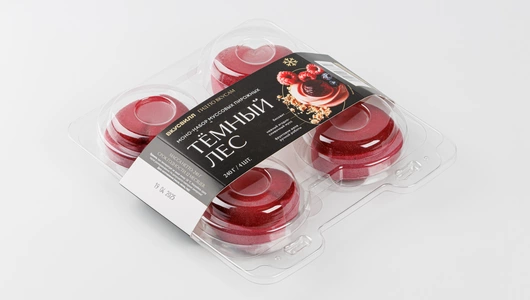 Моно-набор муссовых пирожных "Темный лес" зам. 4 шт