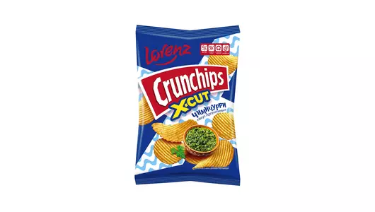 Чипсы картофельные Lorenz Crunchips X-Cut рифленые со вкусом аргентинского соуса Чимичурр 70 г