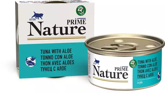 Влажный корм Prime Nature для любых котят, тунец в желе 85гр