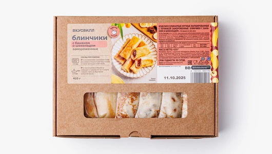 Блинчики с бананом и шоколадом, зам.