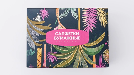 Салфетки бумажные в коробке 2 слоя, 200 шт