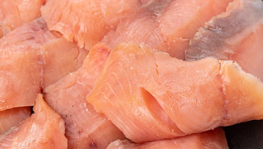 Горбуша ломтики холодного копчения, вес