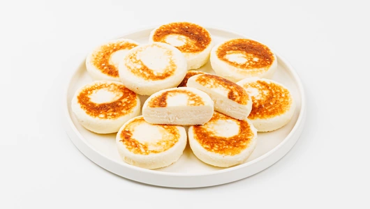 Сырники с заварным кремом и кокосовой пастой, зам.