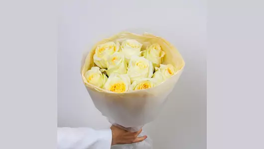 Монобукет из&nbsp;9 роз Кенделайт "Нежный зефир" FMART by flowwow