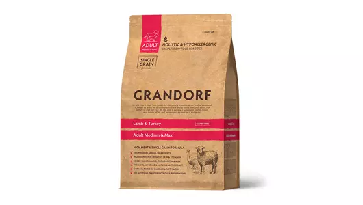 GRANDORF Med&Maxi Adult Lamb/Turkey Корм сух.ягненок,индейка д/собак средних и крупных пород 3кг