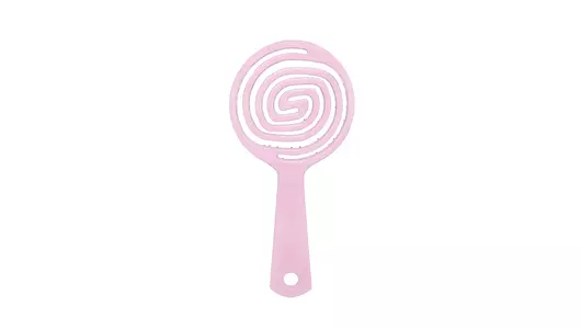 Мини-расческа для распутывания волос в форме леденца розовая Solomeya, 1 шт