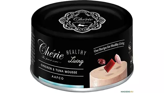 Влажный корм для кошек Pettric Cherie Healthy Living мусс с курицей и тунцом 80&nbsp;г