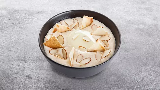 Десерт гурьевский со сгущённым молоком и орешками Десерт гурьевский со сгущённым молоком и орешками