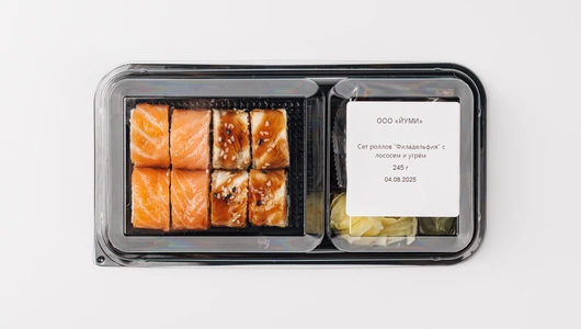 Сет роллов "Филадельфия" с сёмгой и угрём