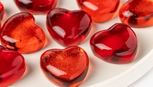 Желейные "Сердечки" клубника, вишня, ваниль, 108 г