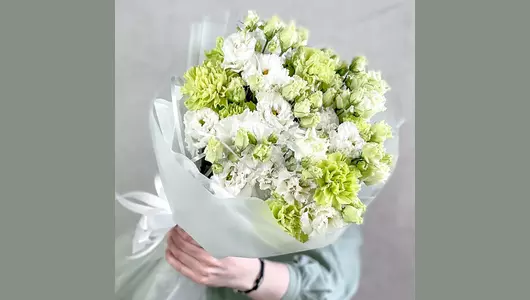 Букет Белый мохито с&nbsp;эустомой FMART by flowwow