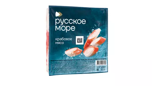 Мясо крабовое Русское море имитация охлажденное 200 г