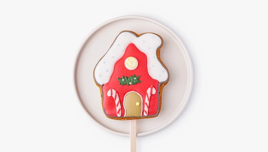 Пряник имбирный "Новый год" на палочке, 1 шт.