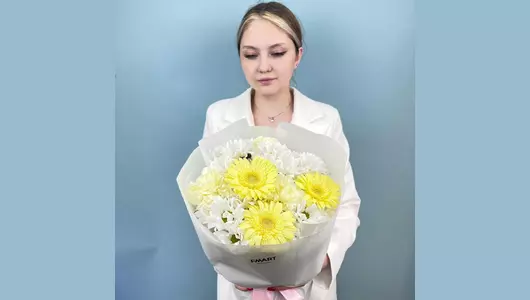 Букет из&nbsp;Гермини и&nbsp;диантусов FMART by flowwow