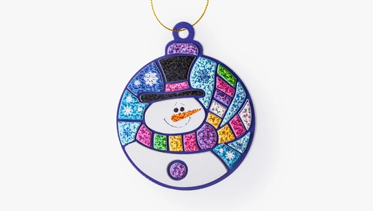 Аппликация-витраж "Снеговичок"