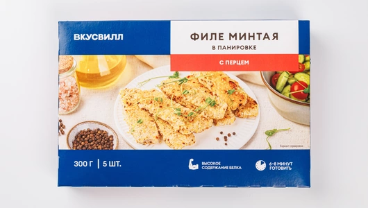 Филе минтая в панировке с перцем зам., 300 г