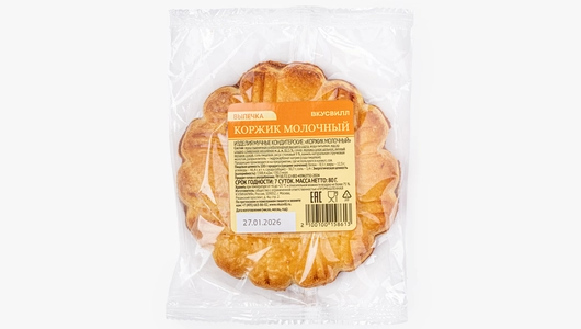 Коржик молочный