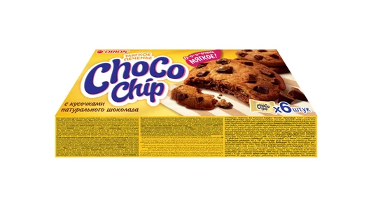 Печенье Orion Chocochip сдобное с кусочками темного шоколада 120 г