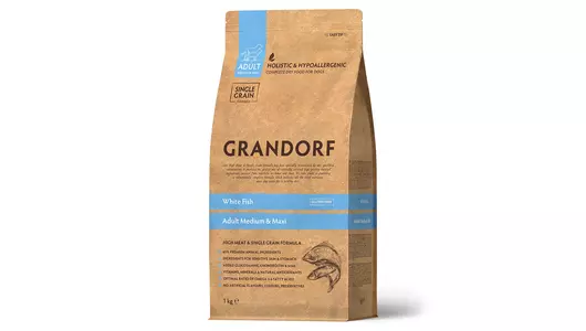 GRANDORF Med&Maxi Adult White Fish корм сух.белая рыба д/собак средних и крупных пород 1кг