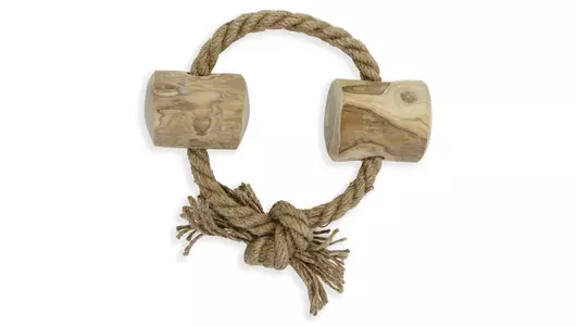 COFFEE WOOD Игрушка для собак "Веревочное кольцо с бочонками", 15см, M (Вьетнам)