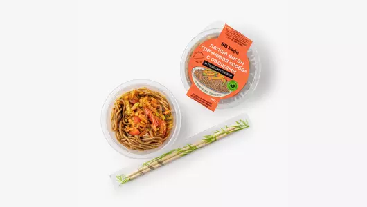 Лапша веган гречневая соба с&nbsp;овощами и&nbsp;соусом терияки, кафе