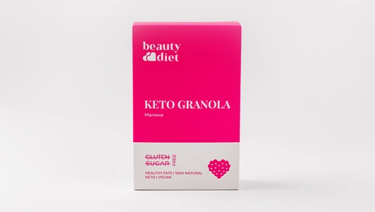 Гранола запеченная низкоуглеводная с малиной ТМ Beauty Diet, 125 г