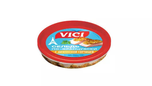 Сельдь филе-кусочки Vici По-французски 200 г Сельдь филе-кусочки Vici По-французски 200 г