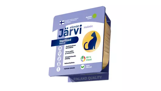 Влажный корм Jarvi Holistic мясной паштет для стерилизованных кошек с кроликом, 100 гр