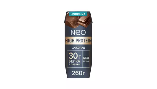 Молочный коктейль Neo High Protein высокобелковый шоколад без добавления сахара 260 г