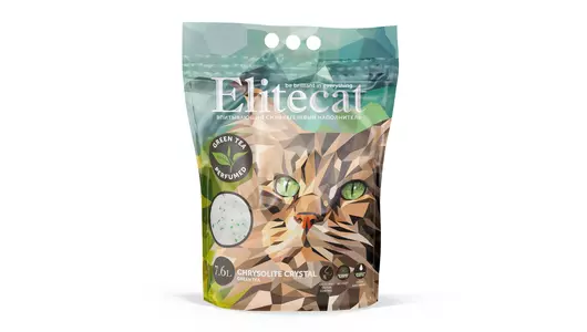 ELITECAT Наполнитель впитывающий силикагель «Chrysolite Green Tea», 7.6л