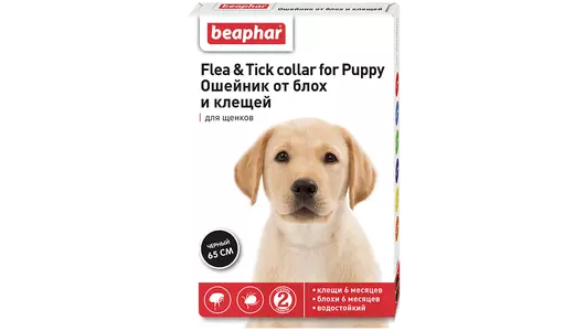 Beaphar Ошейник для щенков от блох  и клещей (6 мес.) 65см