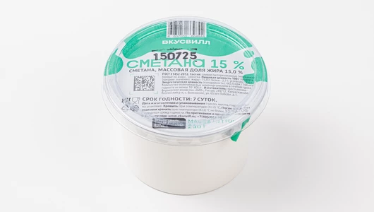 Сметана 15%, 250 г Сметана 15%, 250 г