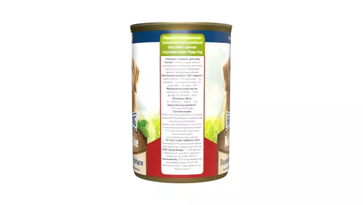 Корм влажный для собак и щенков Нарру Dog Телятина с сердцем 410 г Корм влажный для собак и щенков Нарру Dog Телятина с сердцем 410 г