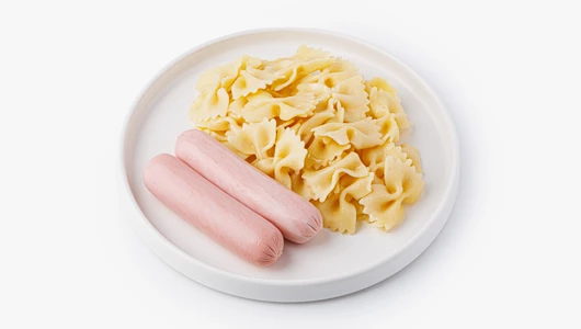 Сосиски вегетарианские с фарфалле