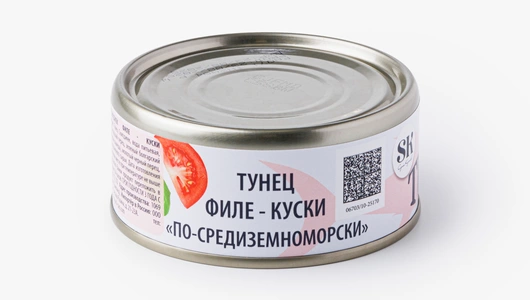 Тунец (скипджек) филе-куски "По-средиземноморски", 160 г