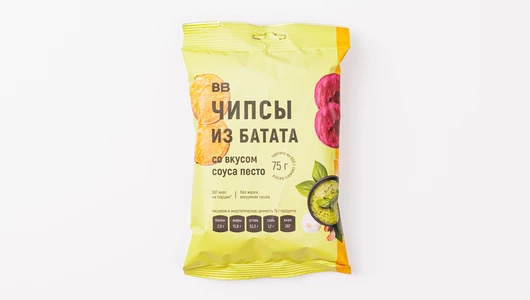 Чипсы из батата со вкусом соуса песто