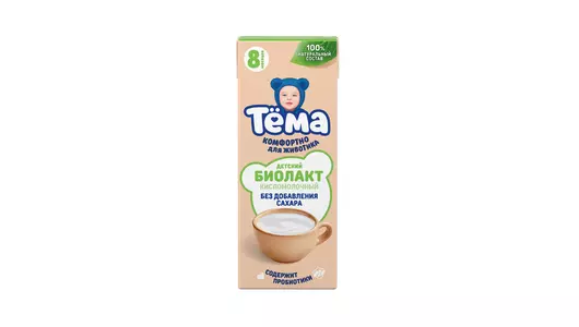 Биолакт Тема без сахара с 8 месяцев 206 г