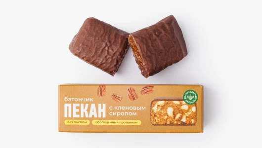 Батончик шок. "Пекан" обогащённый белком (веган)