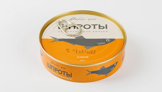 Шпроты в масле из балтийской кильки, 160 г