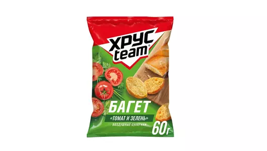 Сухарики Хрусteam Багет Томат зелень 60 г