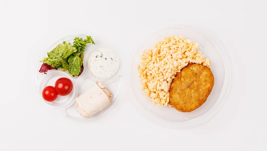 Завтрак боул с хашбрауном, кафе