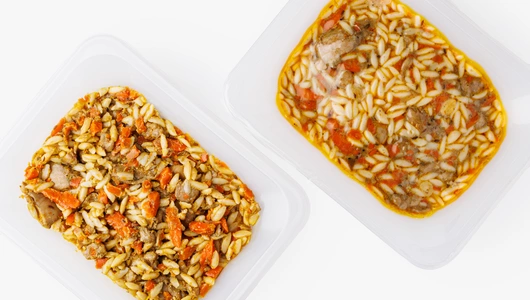 Плов из орзо с курицей